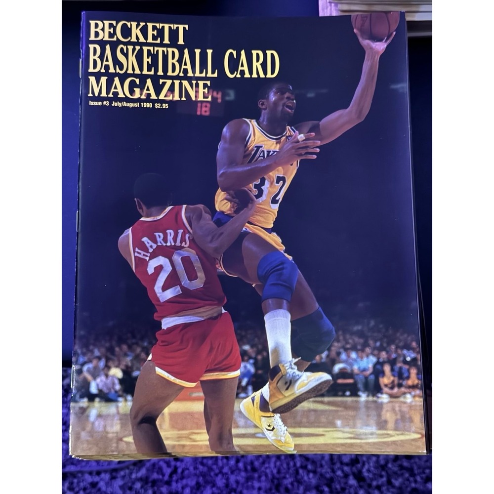Vintage Beckett Basketball Card Magazine Magic Johnson Issue 3 July August 1990
